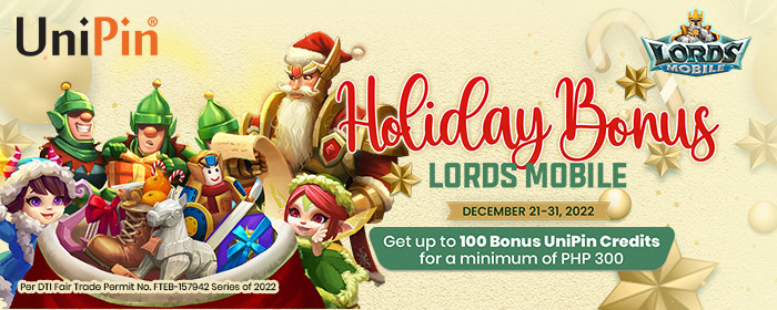 Lords Mobile Holiday Bonus (PH)